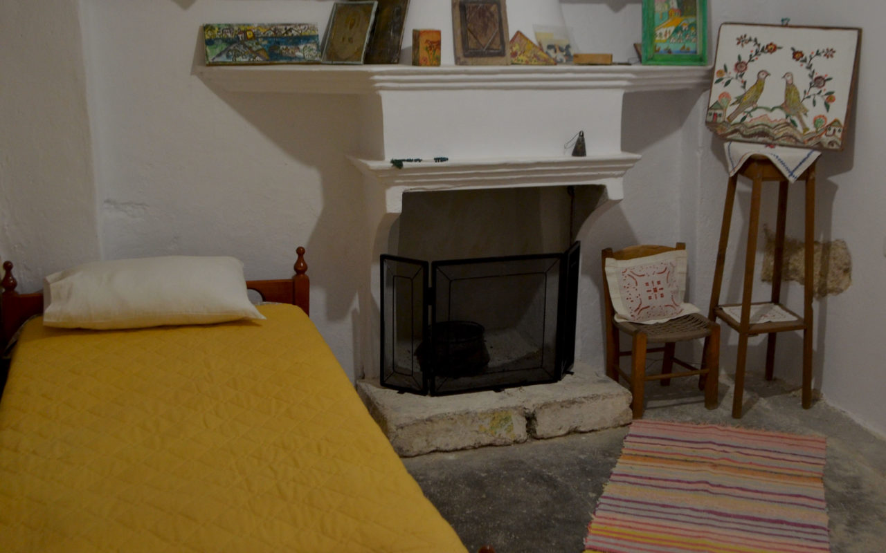 Traditionally decorated room in Kavallos village, Lefkada