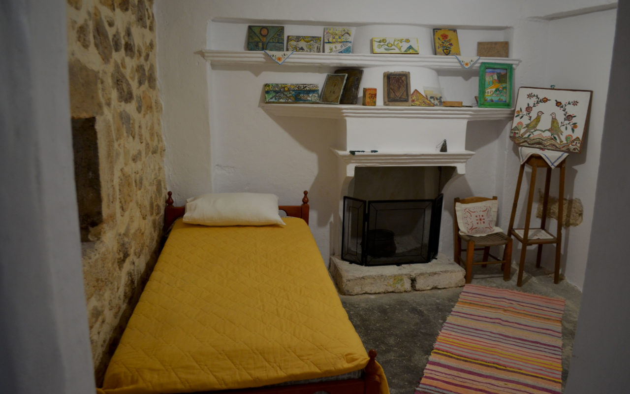 Traditionally decorated room in Kavallos village, Lefkada